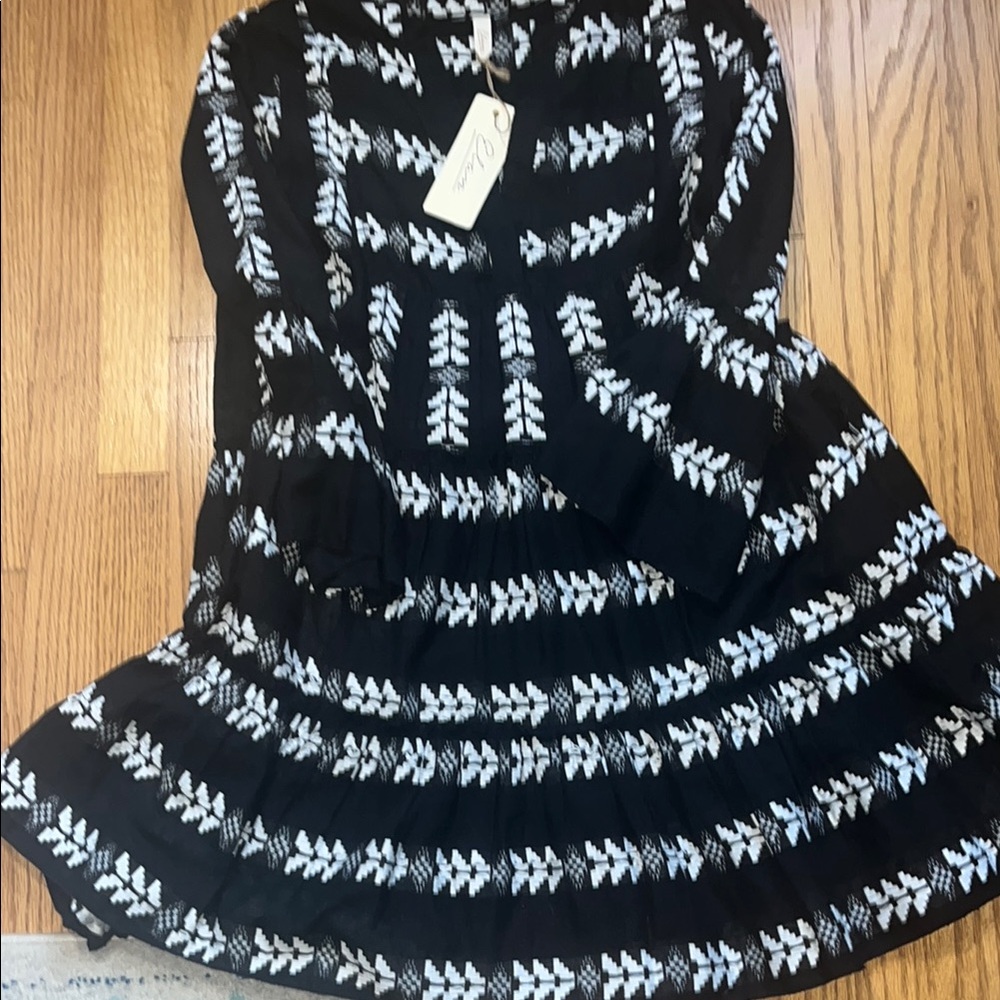 Elan Monochrome Geometric Dress NWT